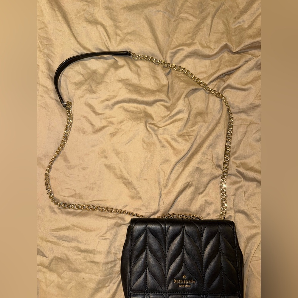 Kate Spade Black Crossbody Bag with Gold Chain - Picture 2 of 2